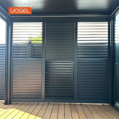 Regulowane okiennice z regulowaną pergola
